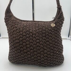 The Sak Originals SAMPLE BAG Brown Crochet Hobo Shoulder Bag One ONE OF A KIND